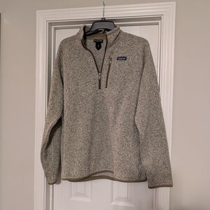Patagonia Men's Zip-Up Sweater in Cream